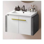 24in Small Bathroom Vanity Ceramic Basin Cabinet With Sink Combo Wall Mounted Modern Vanity Bathroom Storage Cabinet Modern Storage Cabinet