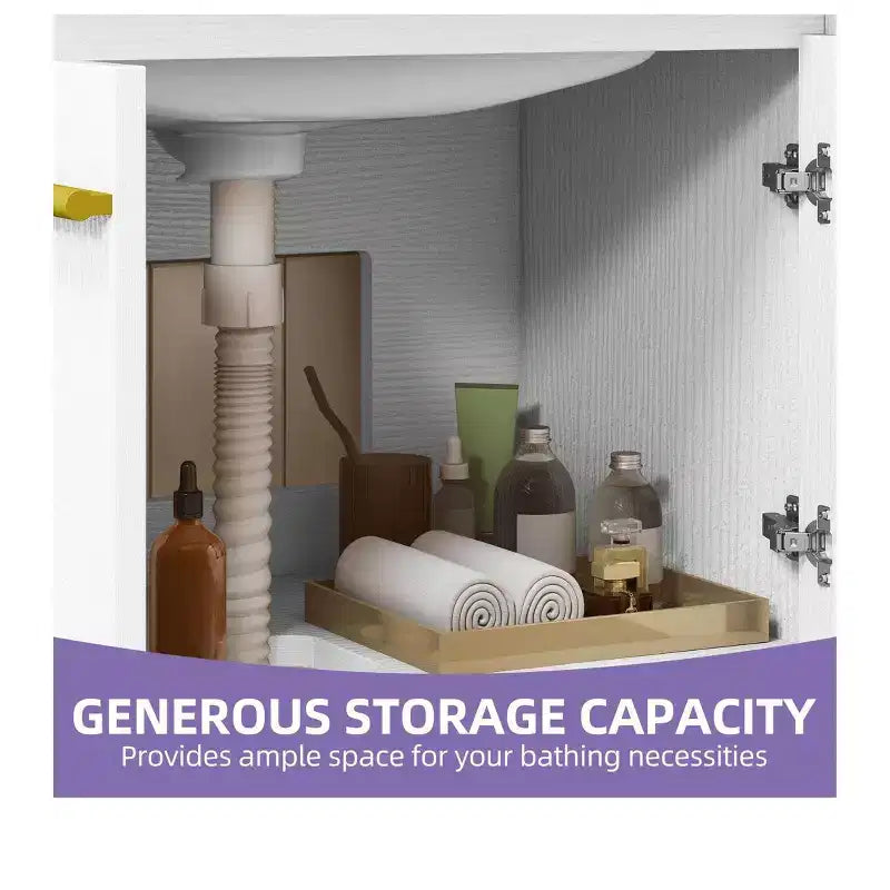 Meuble-lavabo de 24 po pour petite salle de bain, avec meuble vasque en céramique, lavabo inclus, fixation murale, meuble de rangement moderne pour salle de bain