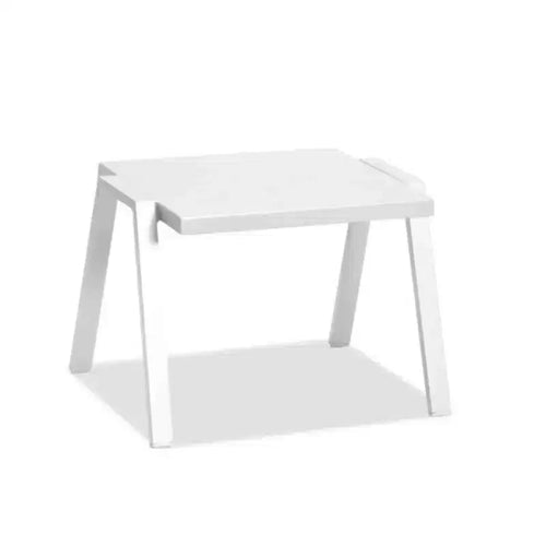 HomeStock 18 in.H White Color Round Aluminum Table Top End Table 1 -piece