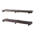RESTORE Boulder Black 36 in. Shelves with Straight Brackets by Pipe Decor