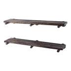 RESTORE Boulder Black 36 in. Shelves with Straight Brackets by Pipe Decor