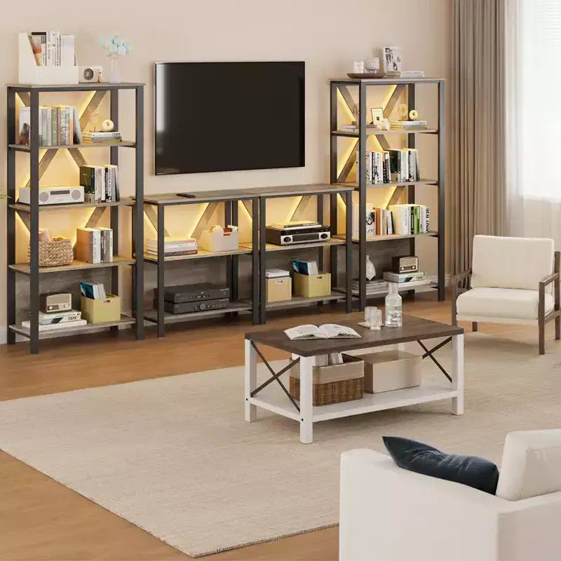 Étagère LED avec Bande Lumineuse RGB Dimmable et Éclairage Ambiant Rêveur Minimaliste mais multifonctionnel, parfaite pour les bureaux à domicile et les salons