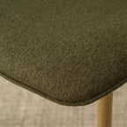 Lot de 6 chaises de salle à manger modernes rembourrées, chaises de cuisine en tissu avec pieds en métal imitation bois pour salle à manger ou coin petit-déjeuner