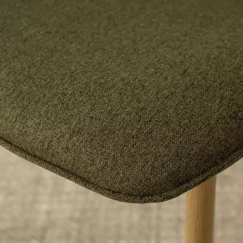 Lot de 6 chaises de salle à manger modernes rembourrées, chaises de cuisine en tissu avec pieds en métal imitation bois pour salle à manger ou coin petit-déjeuner