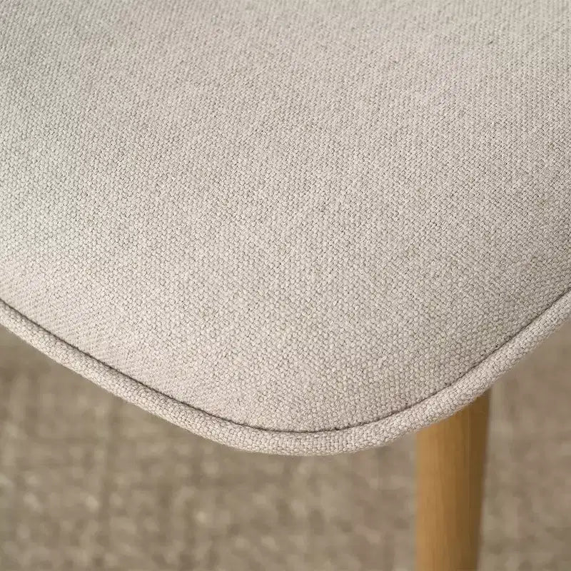 Lot de 6 chaises de salle à manger modernes rembourrées, chaises de cuisine en tissu avec pieds en métal imitation bois pour salle à manger ou coin petit-déjeuner
