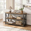47 Long Console Table with 3-Tier Storage, Industrial Rectangular Sofa Table for Entryway, Hallway, or Living Room