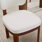 Lot de 2 chaises de salle à manger modernes en bois avec sièges rembourrés doux, chaises d'appoint élégantes sans accoudoirs pour la cuisine ou la salle à manger