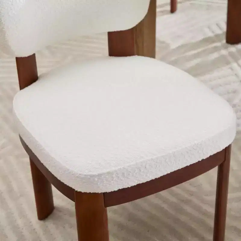 Lot de 2 chaises de salle à manger modernes en bois avec sièges rembourrés doux, chaises d'appoint élégantes sans accoudoirs pour la cuisine ou la salle à manger