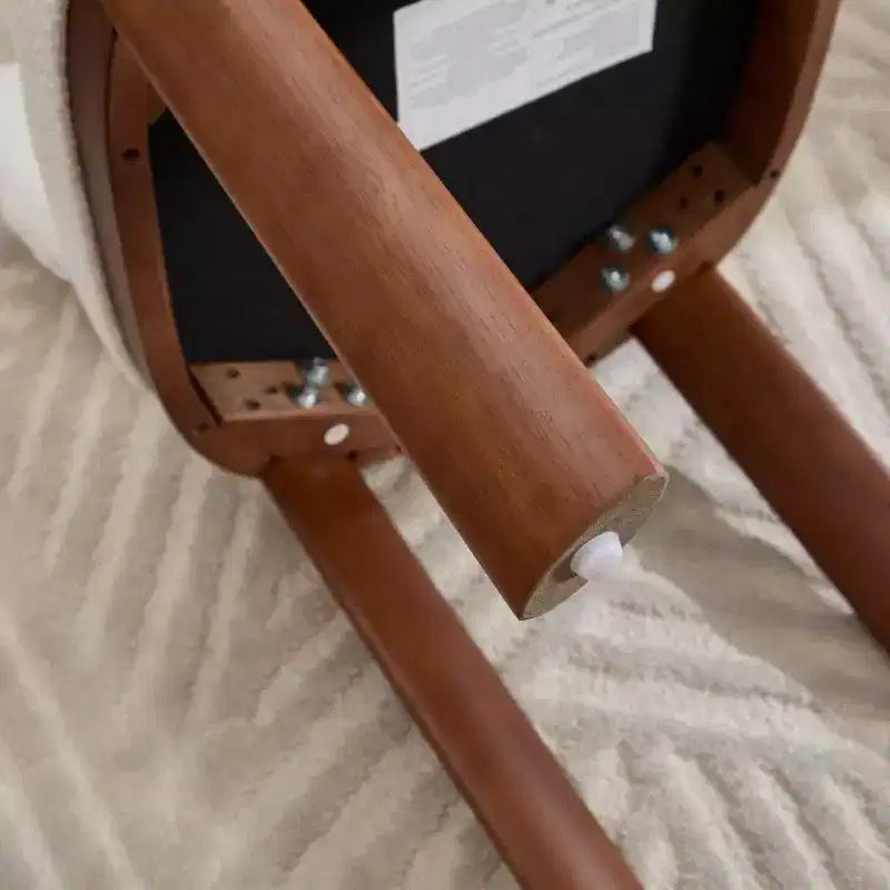Lot de 2 chaises de salle à manger modernes en bois avec sièges rembourrés doux, chaises d'appoint élégantes sans accoudoirs pour la cuisine ou la salle à manger