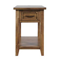 Jofran,Claremont Transitional Rustic Wood USB Charging End Table with Storage