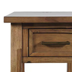 Table de Chevet Rustique Transitoire en Bois Claremont avec Rangement et Chargeur USB