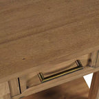 Table de Chevet Rustique Transitoire en Bois Claremont avec Rangement et Chargeur USB
