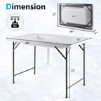 Table pliante glacière de 1,2 m avec jupe assortie pour fêtes et barbecues