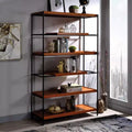 GDFStudio Bryn 70'' Tall Modern 6-Tier Honey Oaken Bookshelf