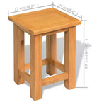 Tables d'appoint 2 pcs 10,6x9,5x14,6 Bois de chêne massif