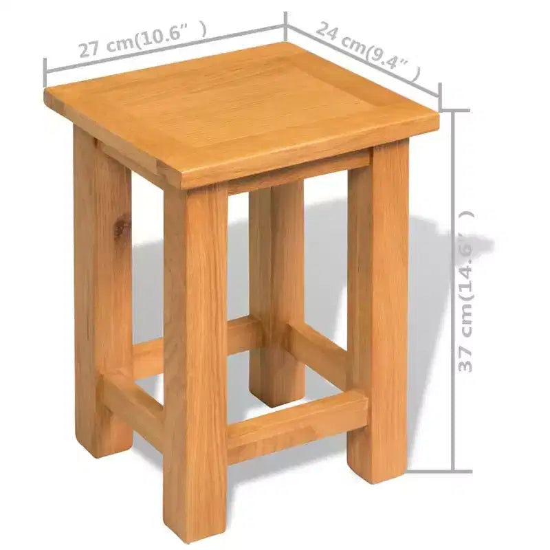 Tables d'appoint 2 pcs 10,6x9,5x14,6 Bois de chêne massif