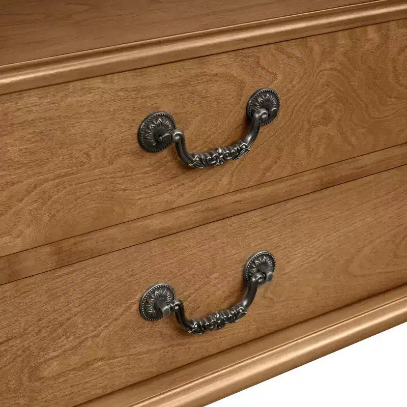 Console incurvée rétro de 109 cm avec 3 tiroirs et étagère de rangement pour salon et couloir, marron