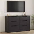 6 Drawer Dresser for Bedroom, Modern 6 Chest of Drawers with Embedded Handles Design, Wooden Dresser Organizer