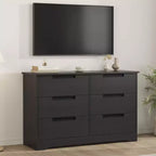 6 Drawer Dresser for Bedroom, Modern 6 Chest of Drawers with Embedded Handles Design, Wooden Dresser Organizer