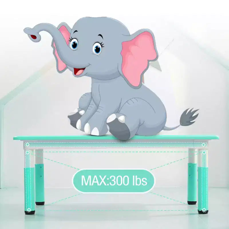 Ensemble table et 6 chaises pour enfants, réglable en hauteur, bureau multifonctionnel, chaises ergonomiques, pour salles de classe, garderies