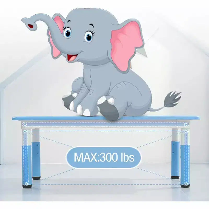 Ensemble table et 6 chaises pour enfants, réglable en hauteur, bureau multifonctionnel, chaises ergonomiques, pour salles de classe, garderies
