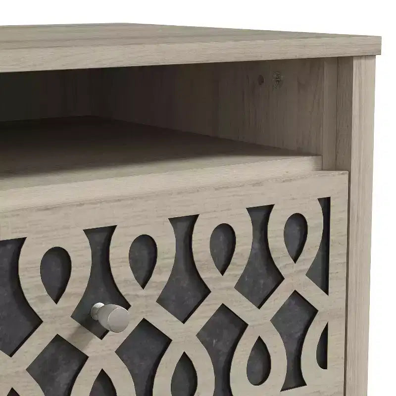 Tables de chevet modernes à 2 tiroirs avec rangement ouvert 20,9 L 15,7 P 22,7 H