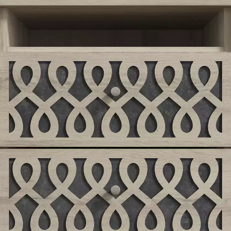Tables de chevet modernes à 2 tiroirs avec rangement ouvert 20,9 L 15,7 P 22,7 H