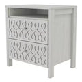Galano Modern 2-Drawer Nightstands with Open Storage 20.9 W  15.7 D  22.7 H