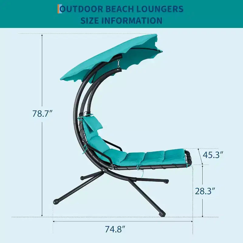 Chaise longue suspendue, balancelle, transat courbé avec auvent pour l'extérieur et l'intérieur, patio, jardin, rouge/vert/gris