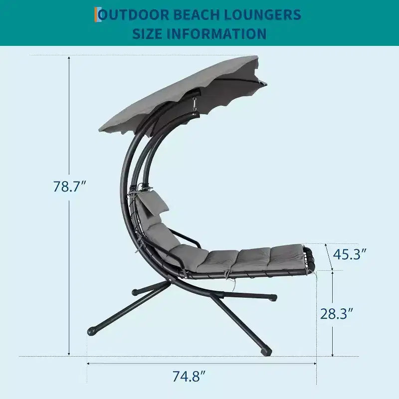 Chaise longue suspendue, balancelle, transat courbé avec auvent pour l'extérieur et l'intérieur, patio, jardin, rouge/vert/gris