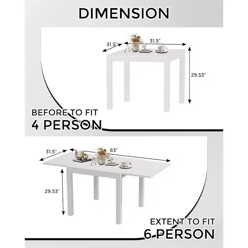 Ensemble Table à Manger Extensible pour 4-6 Personnes - Table de Patio Extensible Rapide en 3 Secondes de 80 à 160 cm, Plateau en Aluminium Robuste Noir Meuble d'Extérieur