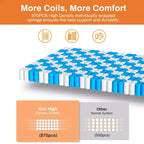 Matelas King, Matelas en mousse à mémoire de forme 14 po, Matelas en boîte, Fermeté moyenne, Soulagement de la pression zoné, Mousses certifiées sûres, Matelas respirant et rafraîchissant