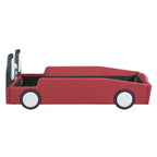 Lit plateforme double en forme de voiture de course avec garde-corps pour chambre d'enfant