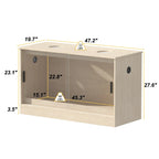 Habitat pour reptiles - Terrarium spacieux pour lézards, serpents et plus - 47,2