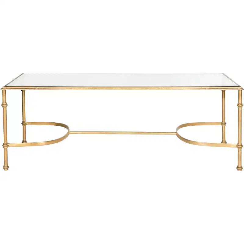 Lucille Coffee Table - Gold/Glass - Safavieh