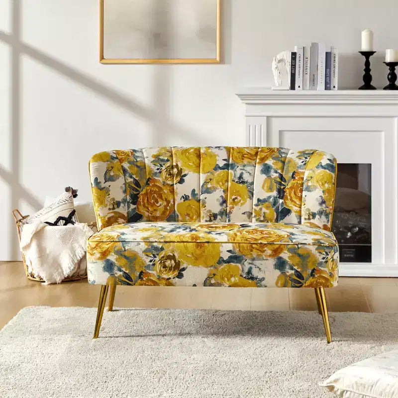 Causeuse contemporaine Trento 47 à motifs floraux