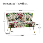 Causeuse contemporaine Trento 47 à motifs floraux