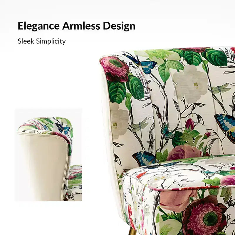 Causeuse contemporaine Trento 47 à motifs floraux