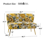 Causeuse contemporaine Trento 47 à motifs floraux