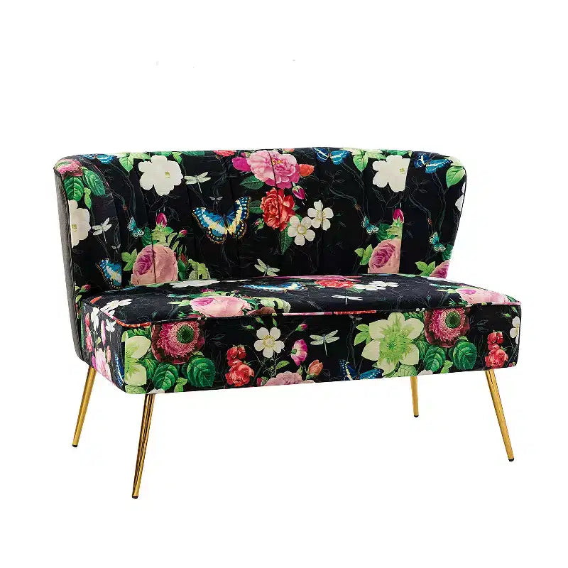 Causeuse contemporaine Trento 47 à motifs floraux