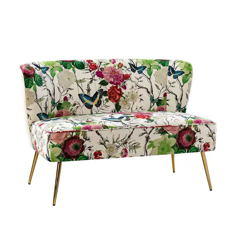 Causeuse contemporaine Trento 47 à motifs floraux