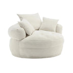 Fauteuil arrondi type « lazy sofa » – Blanc/Bleu/Gris/Jaune/Orange/Rose fuchsia/Bleu marine/Vert, modèle une ou deux places